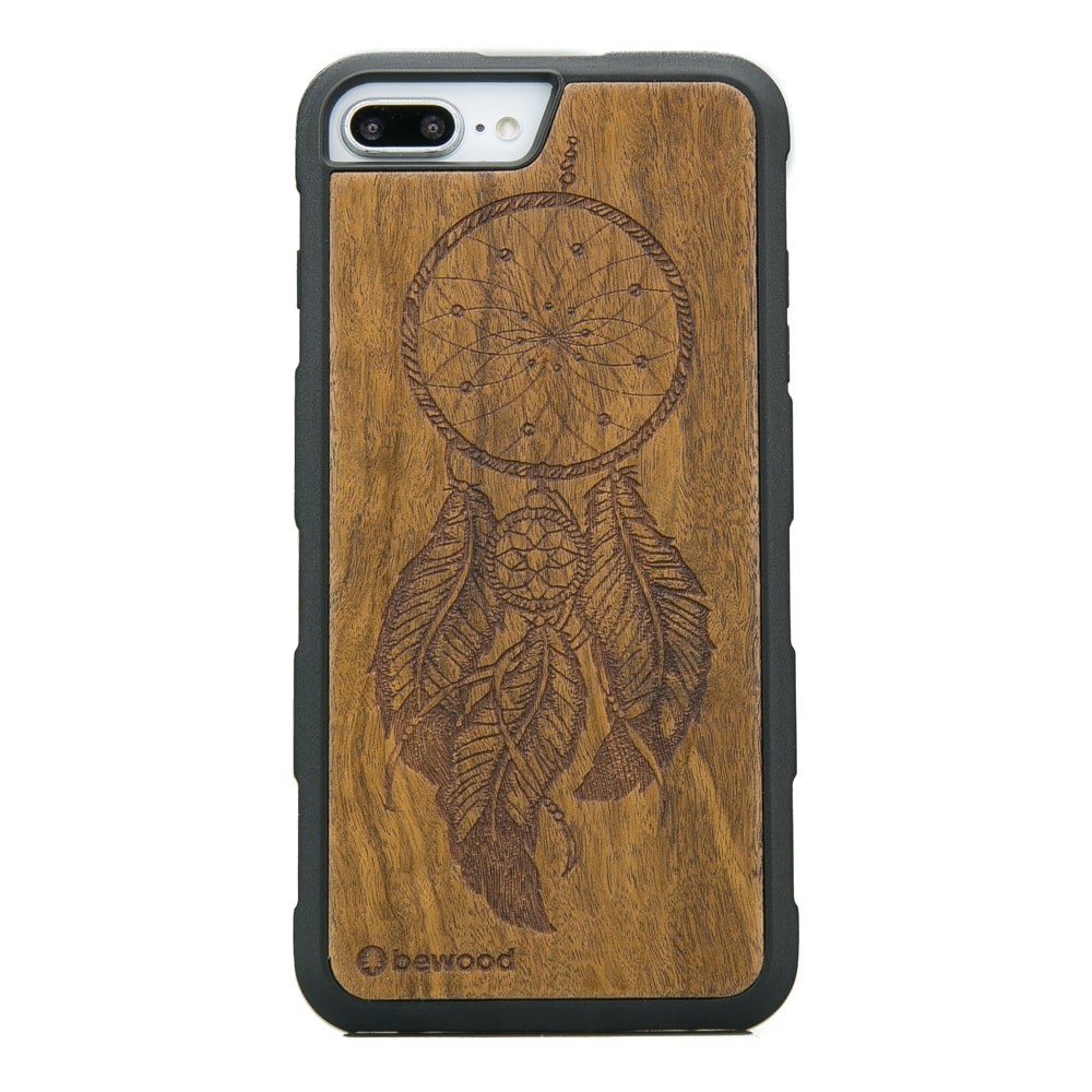 Apple iPhone 6/6s/7/8 Plus Dreamcatcher Imbuia Wood Case HEAVY (1)