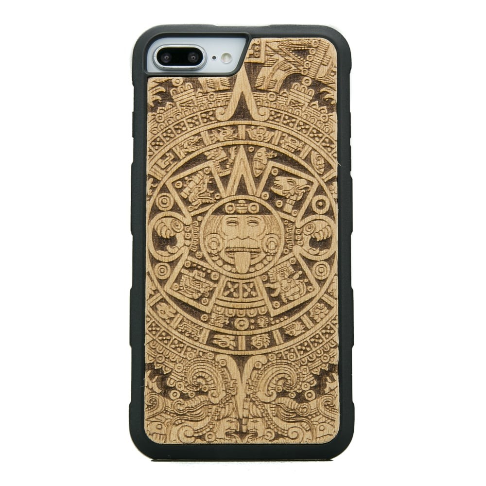 Drewniane Etui iPhone 6/6s/7/8 Plus KALENDARZ AZTECKI ANIEGRE HEAVY (1)