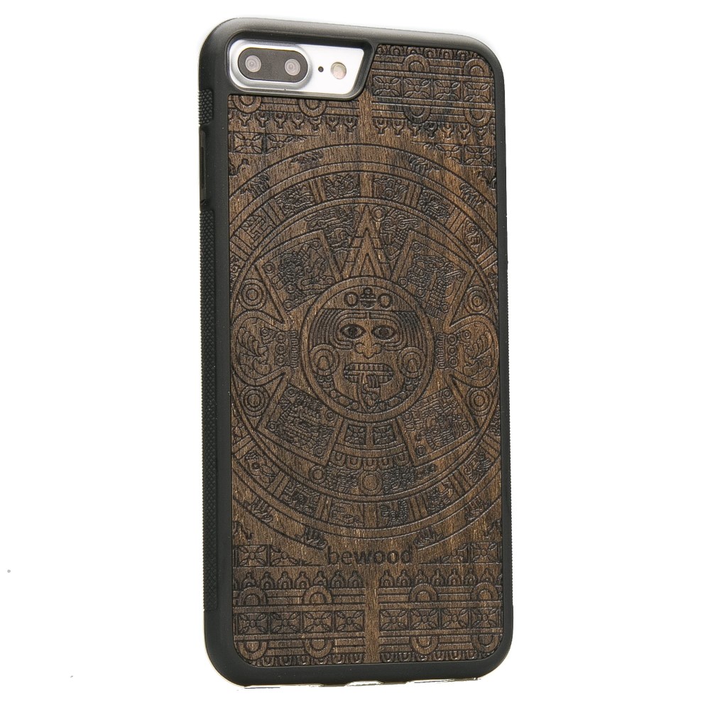 Apple iPhone 7 Plus / 8 Plus Aztec Calendar Ziricote Wood Case (2)