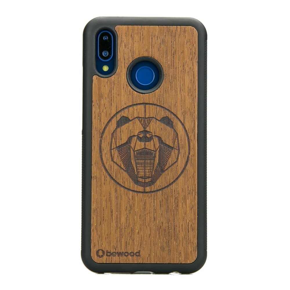 Drewniane Etui Huawei P20 Lite NIEDŹWIEDŹ MERBAU (1)