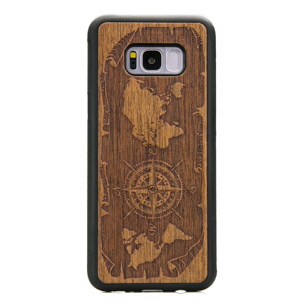 Samsung Galaxy S8+ Compass Merbau Wood Case (1)