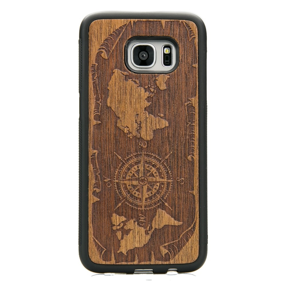 Samsung Galaxy S7 Edge Compass Merbau Wood Case (1)