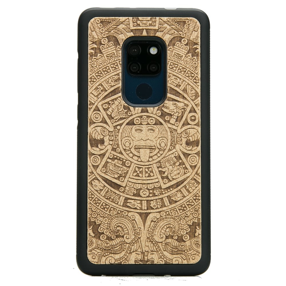 Drewniane Etui Huawei Mate 20 KALENDARZ AZTECKI ANIEGRE (1)