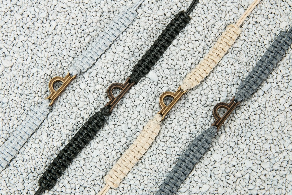 Wooden Bracelet Zodiac Sign - Libra - Anigre Cotton (2)