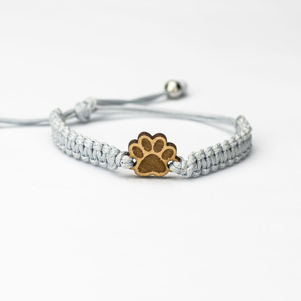 Wooden Bracelet Dog Paw Anigre Cotton (4)