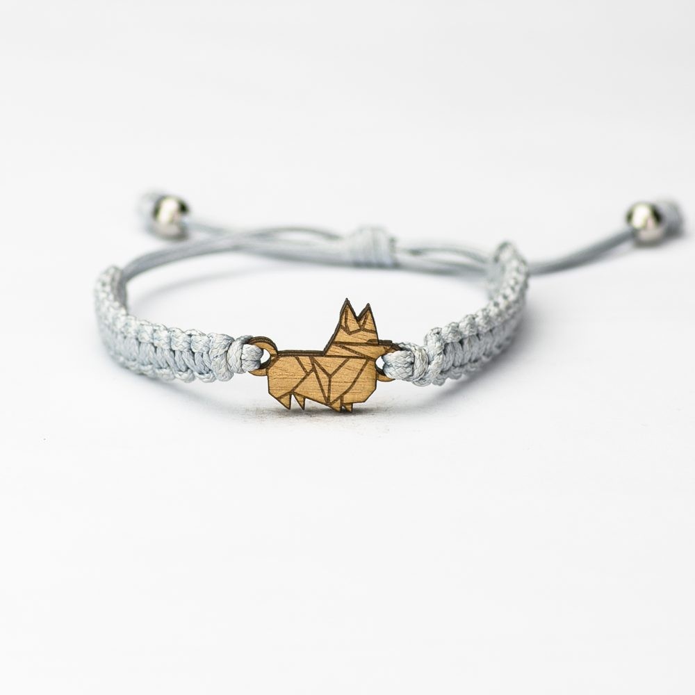 Wooden Bracelet Dog 03 Anigre Cotton (4)