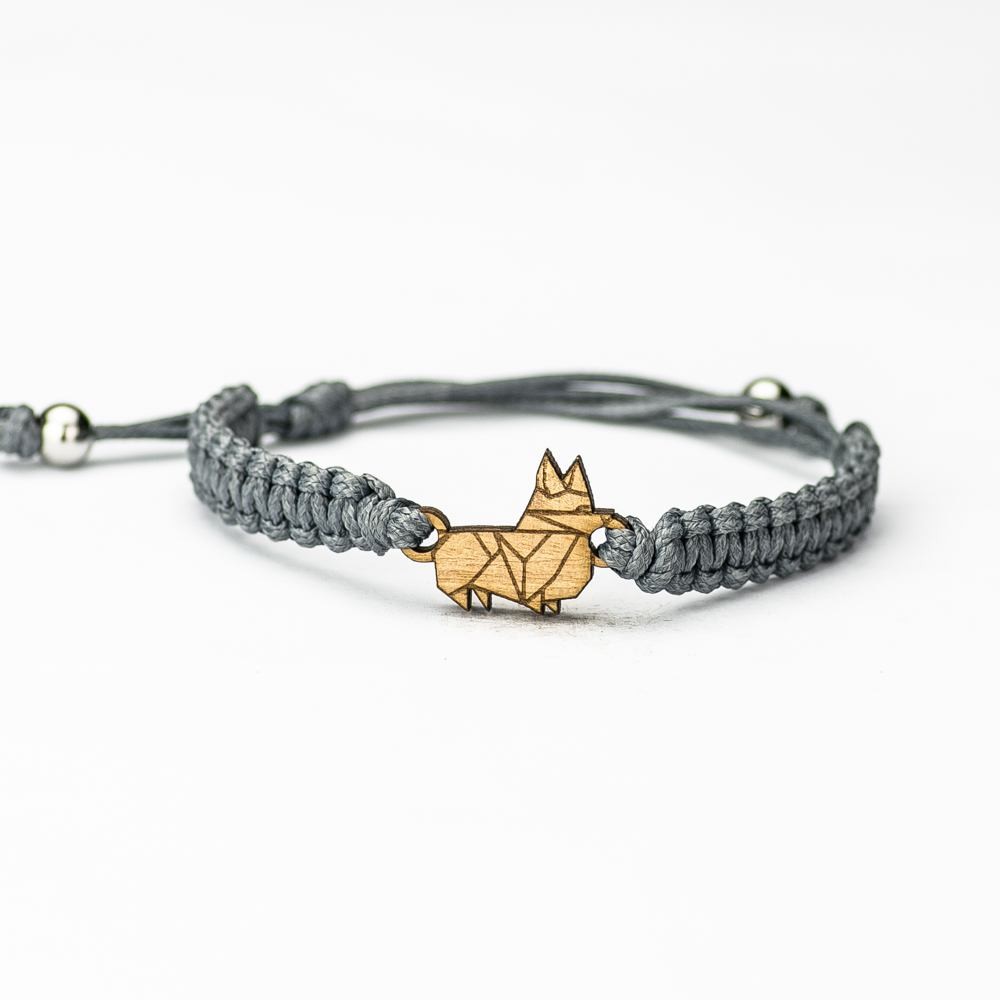 Wooden Bracelet Dog 03 Anigre Cotton (5)