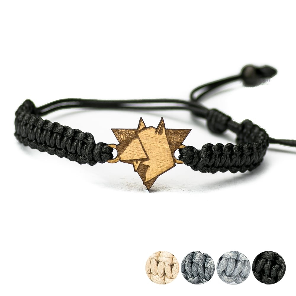 Wooden Bracelet Dog 01 Anigre Cotton (1)