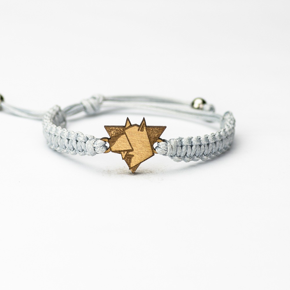 Wooden Bracelet Dog 01 Anigre Cotton (4)