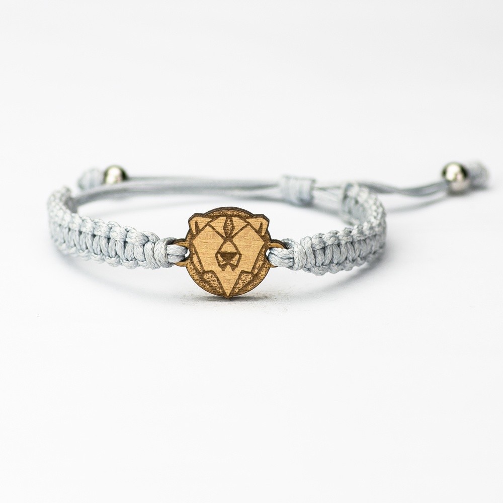 Wooden Bracelet Bear Anigre Cotton (4)