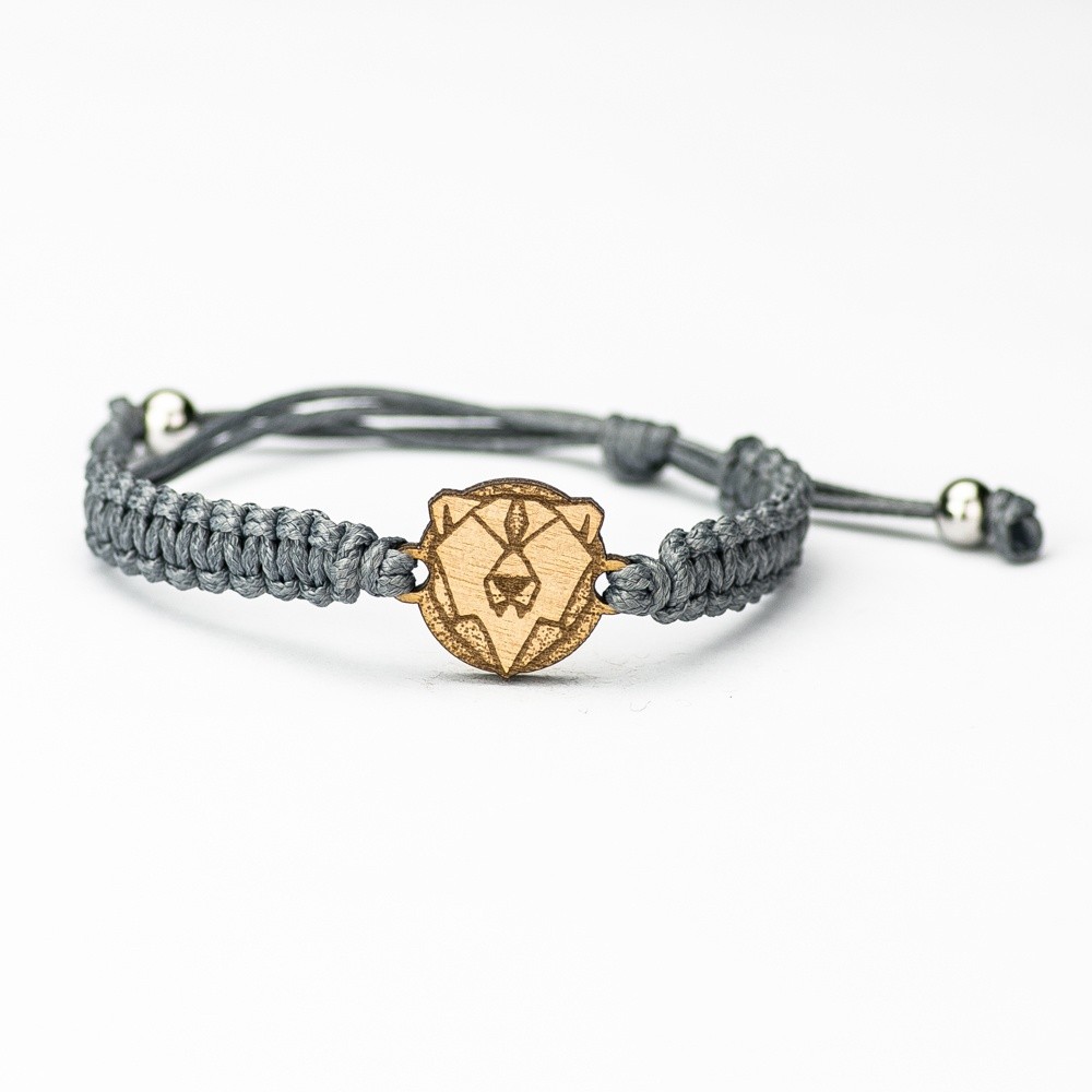 Wooden Bracelet Bear Anigre Cotton (5)