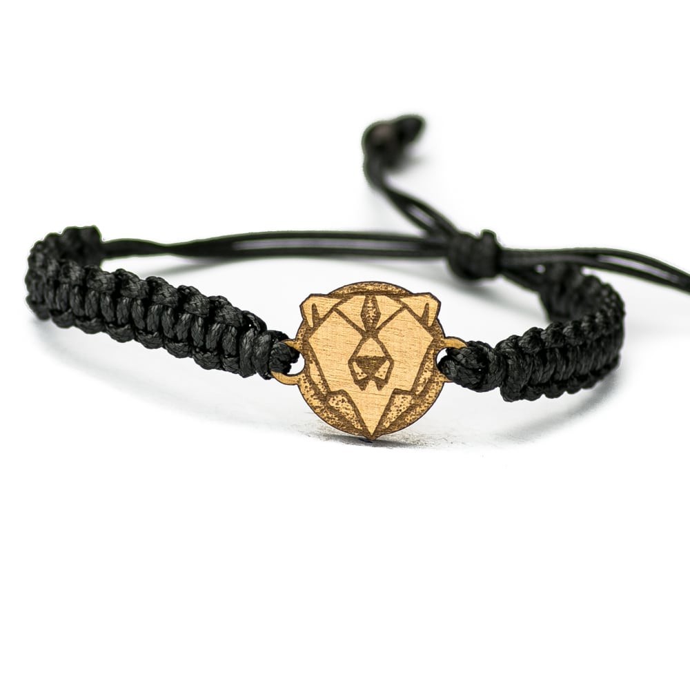 Wooden Bracelet Bear Anigre Cotton (6)