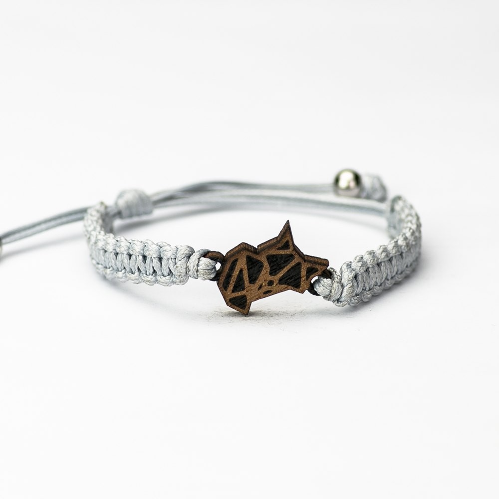 Wooden Bracelet Fox Merbau Cotton (4)