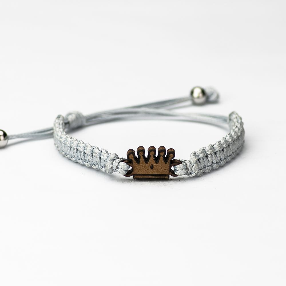 Wooden Bracelet Crown Merbau Cotton (4)