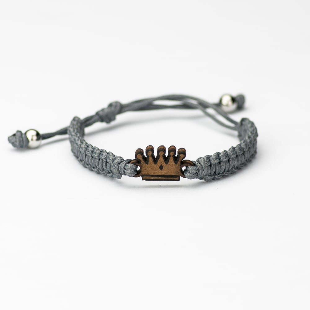 Wooden Bracelet Crown Merbau Cotton (5)