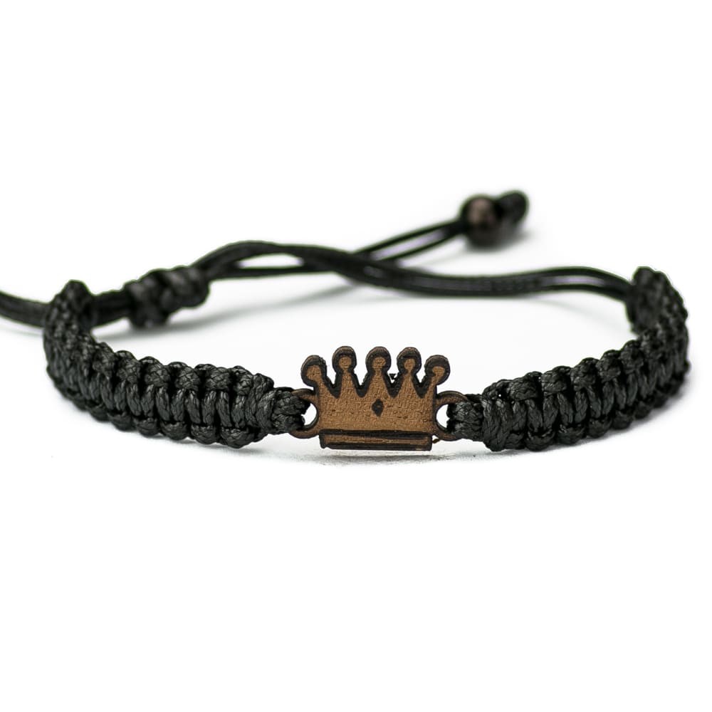 Wooden Bracelet Crown Merbau Cotton (6)