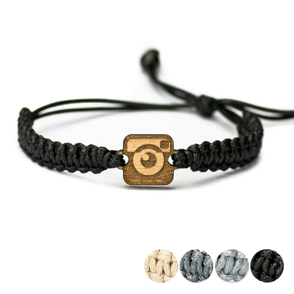 Wooden Bracelet Camera Anigre Cotton (1)