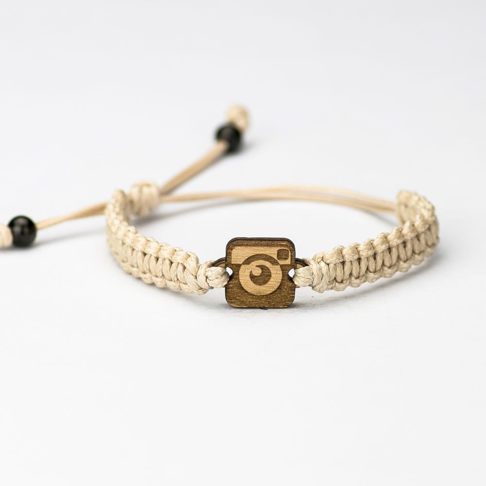 Wooden Bracelet Camera Anigre Cotton (3)