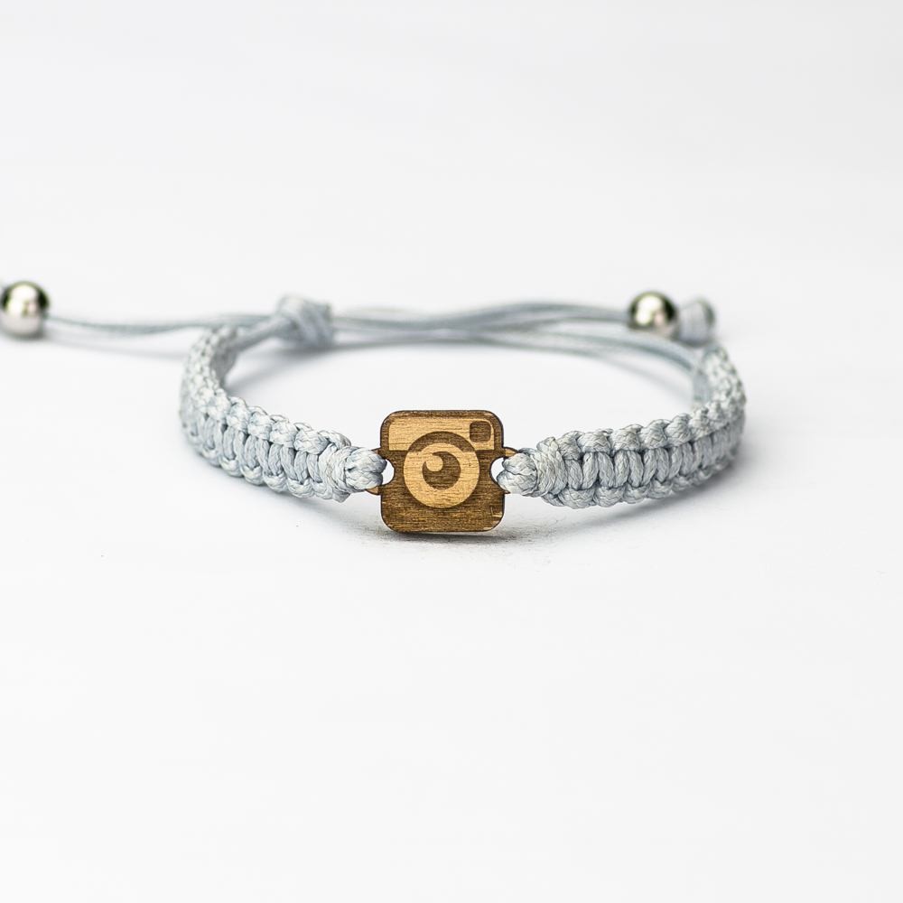 Wooden Bracelet Camera Anigre Cotton (4)
