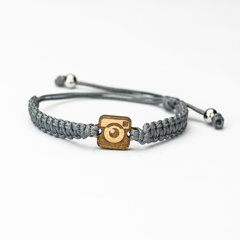 Wooden Bracelet Camera Anigre Cotton (5)