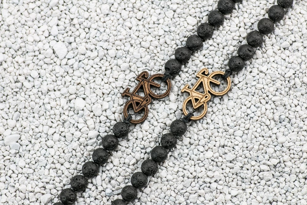 Wooden Bracelet Bike Anigre Stone (2)