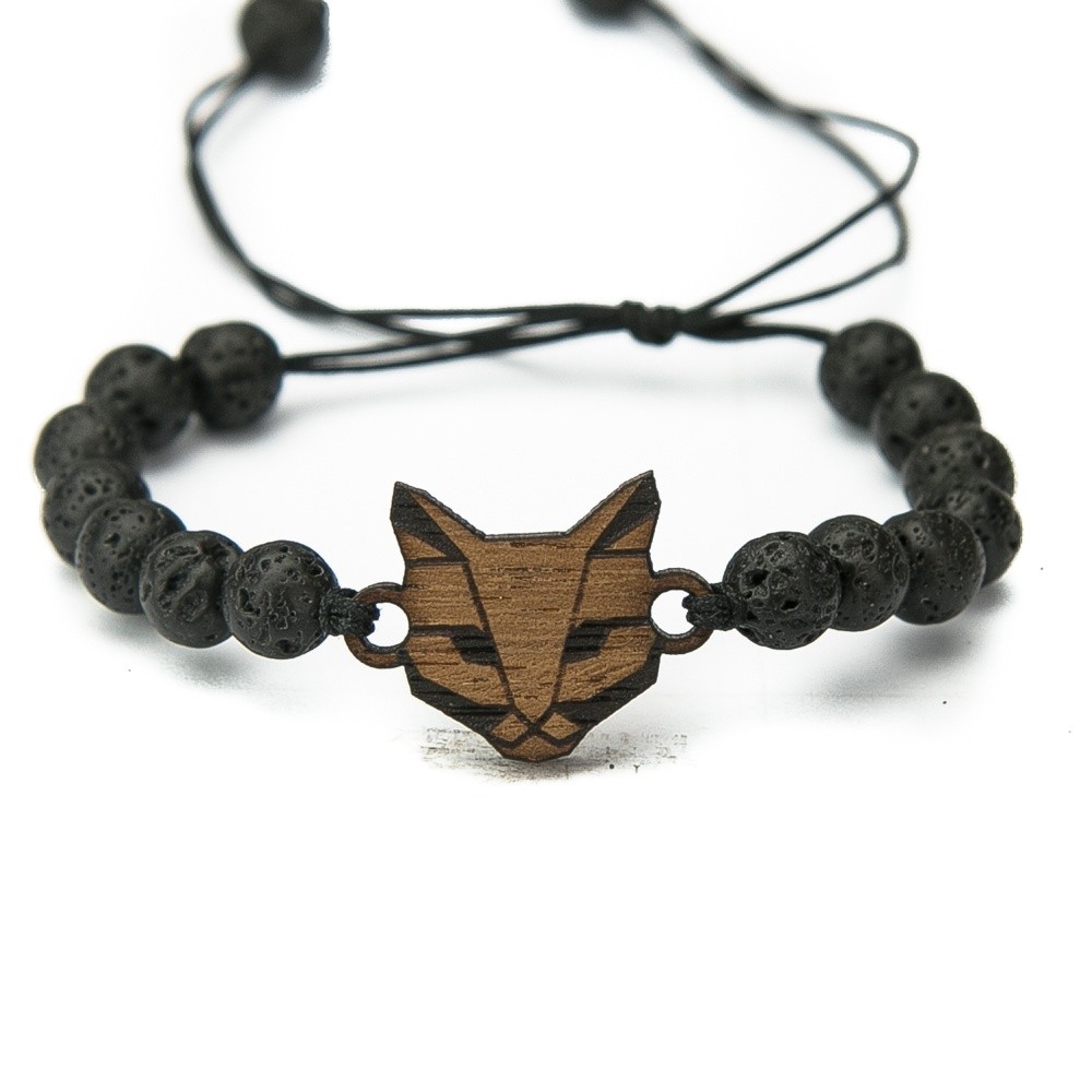 Wooden Bracelet Cat Merbau Stone (1)