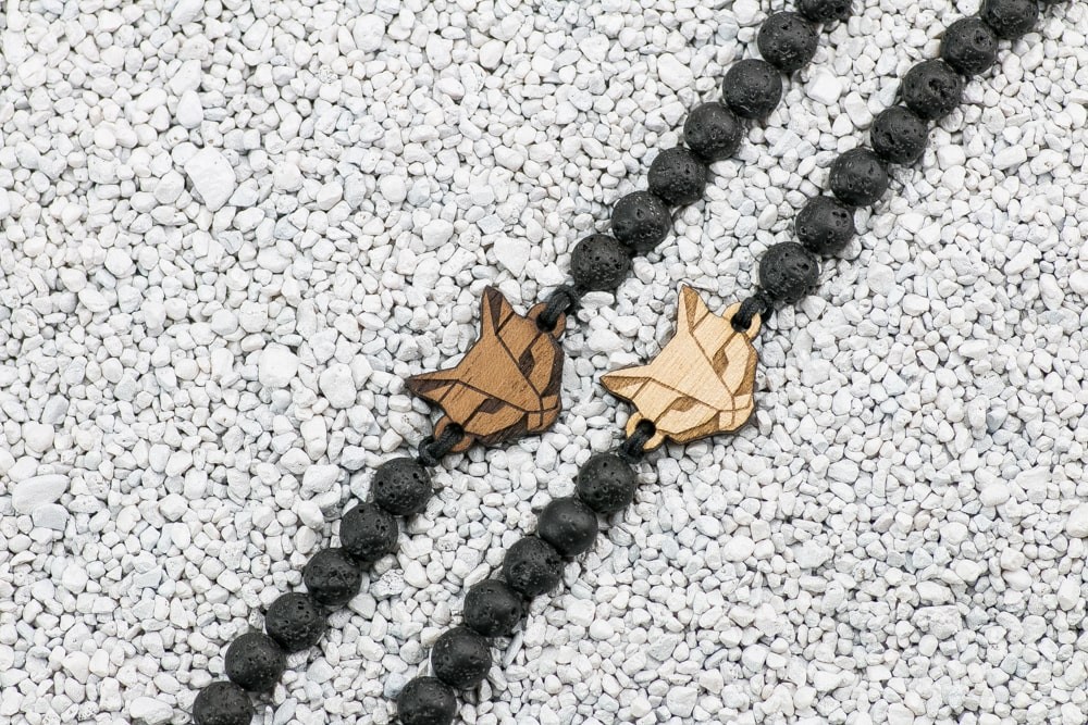 Wooden Bracelet Cat Anigre Stone (2)