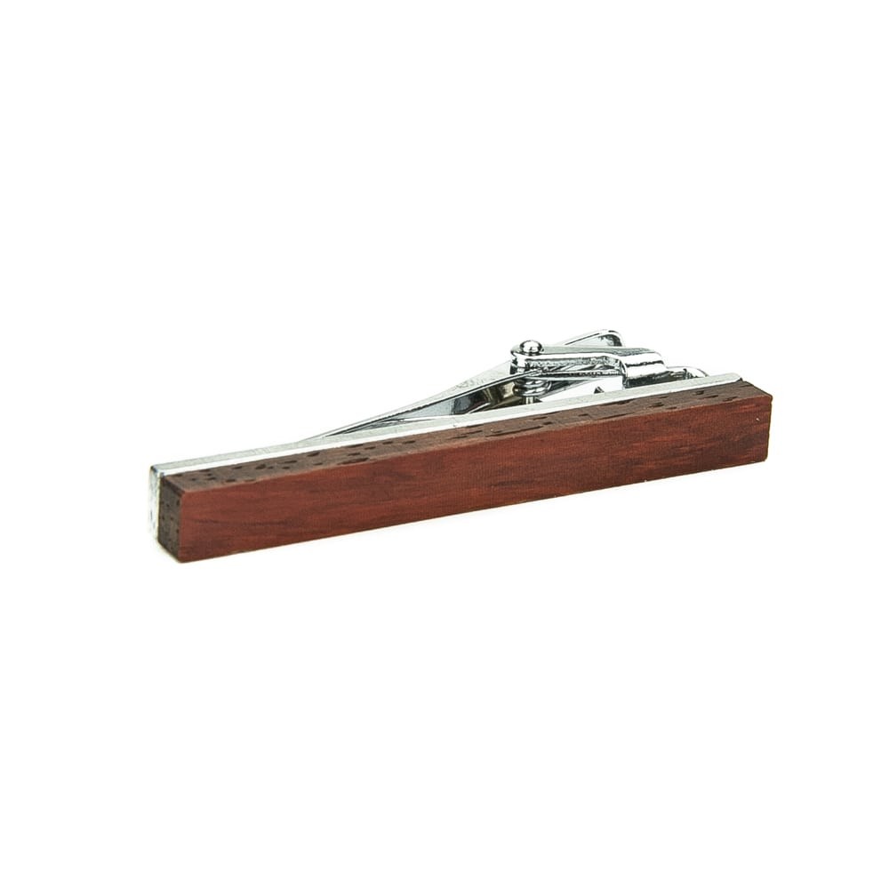 Wooden Tie Clip Padouk (1)