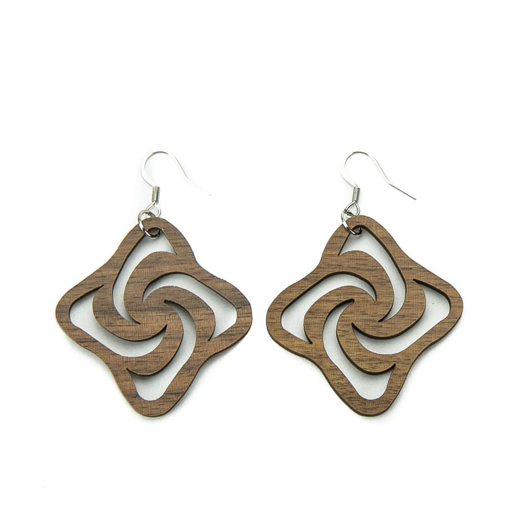 Wooden earrings VESTA American Walnut (1)