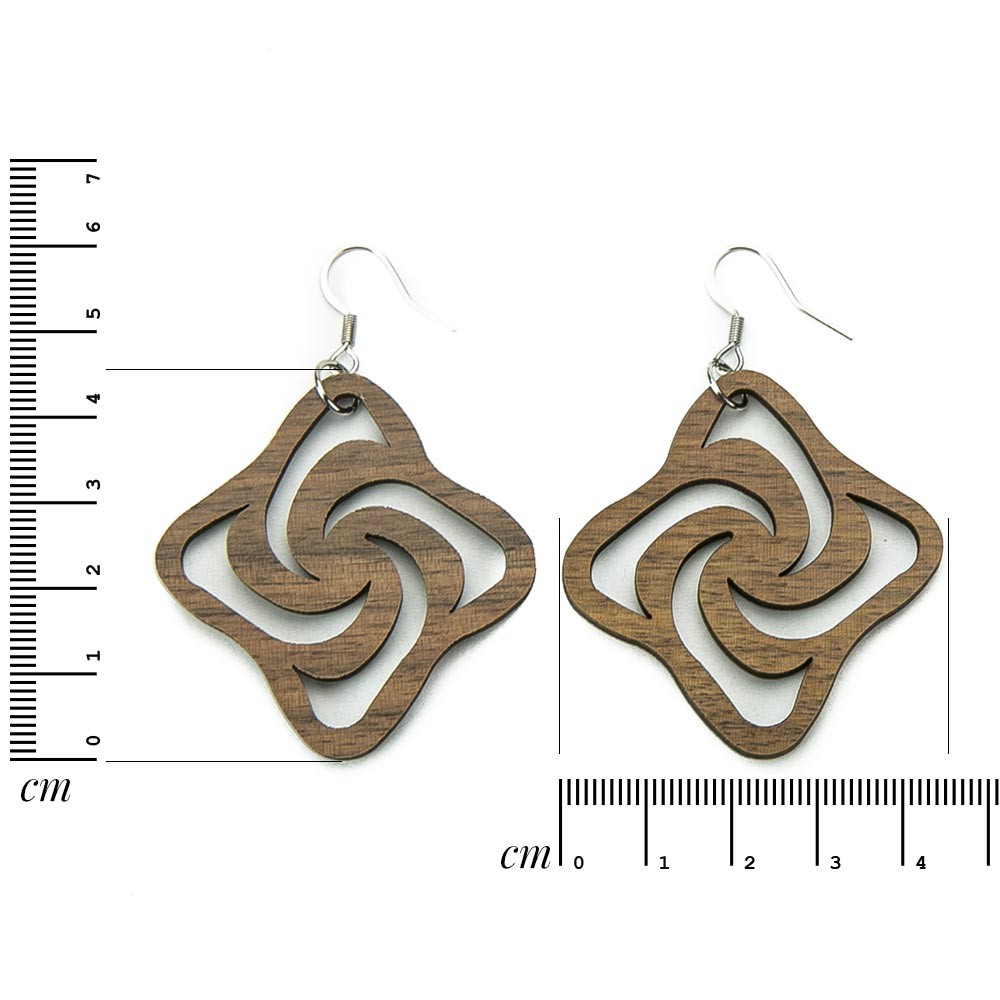 Wooden earrings VESTA American Walnut (3)
