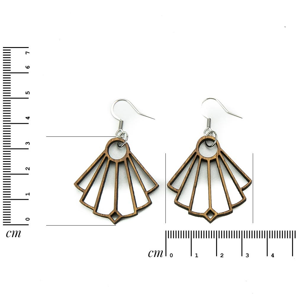 Wooden earrings IRIS Zebrano (3)
