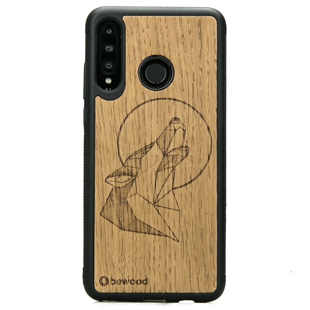 Drewniane Etui Huawei P30 Lite WILK DĄB (1)