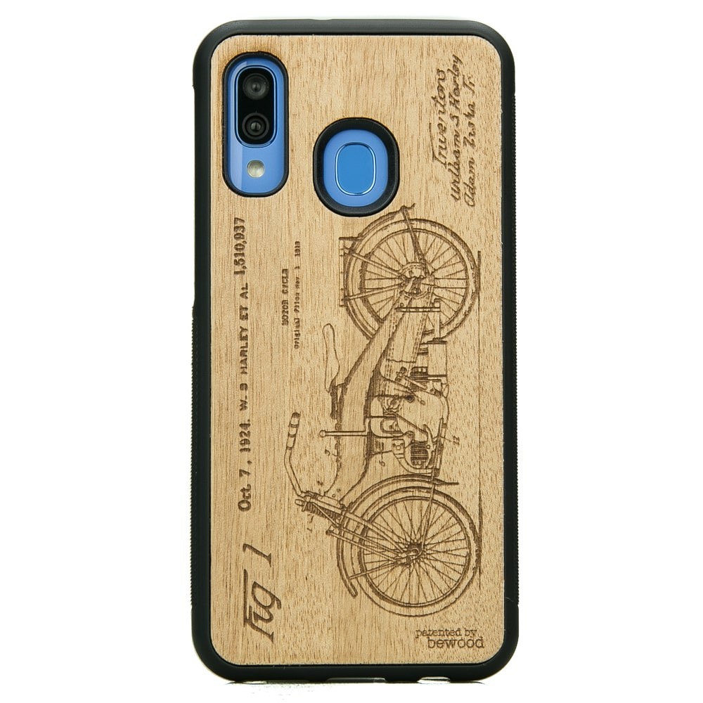 Drewniane Etui na Samsung Galaxy A40 HARLEY PATENT ANIEGRE (1)