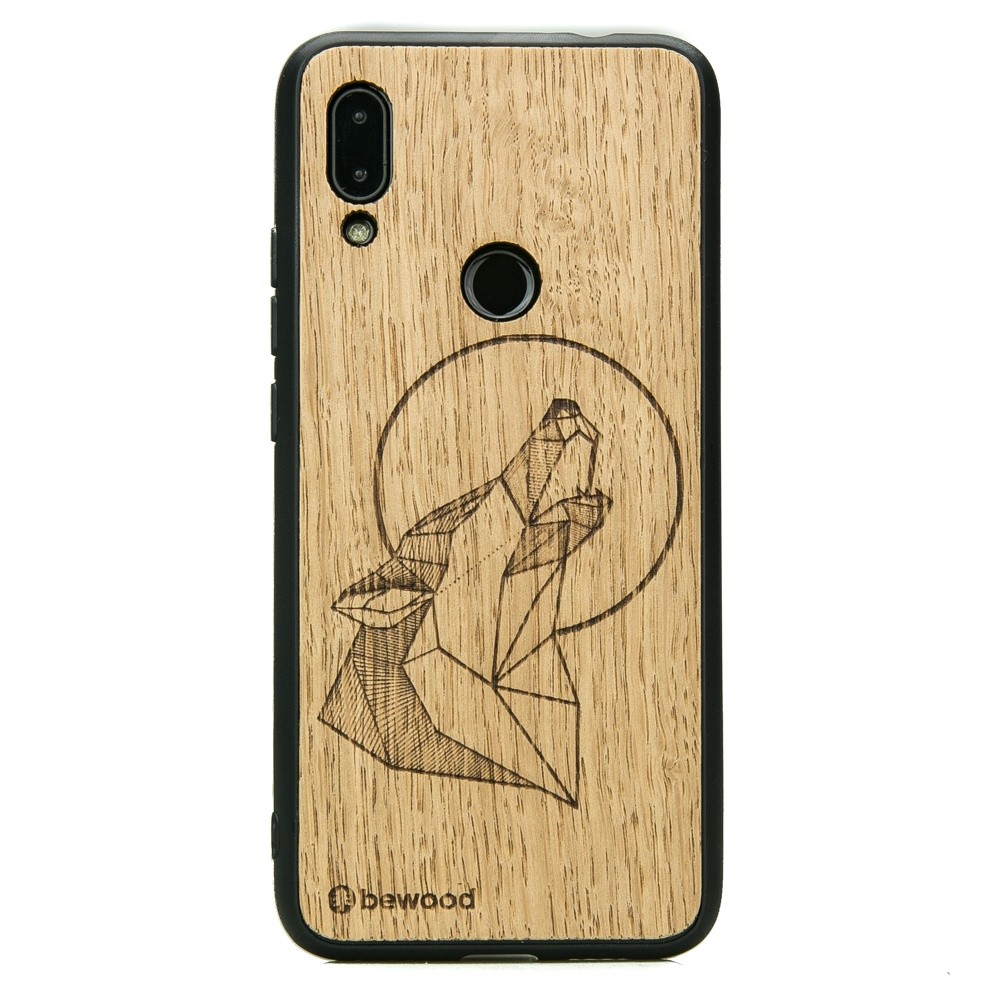Drewniane Etui Xiaomi Redmi 7 WILK DĄB (1)