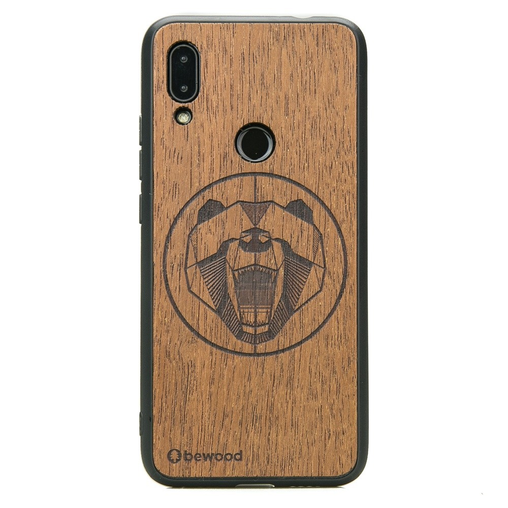 Drewniane Etui Xiaomi Redmi 7 NIEDŹWIEDŹ MERBAU (1)