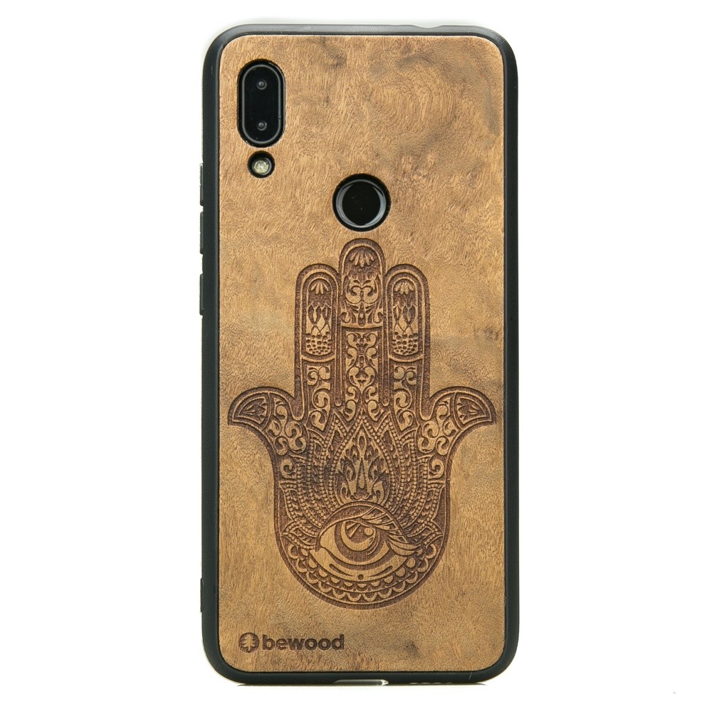 Drewniane Etui Xiaomi Redmi 7 HAMSA IMBUIA (1)