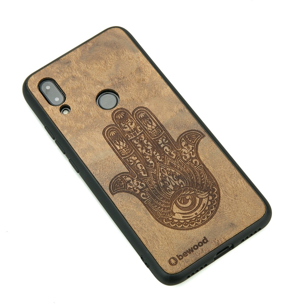 Drewniane Etui Xiaomi Redmi 7 HAMSA IMBUIA (2)