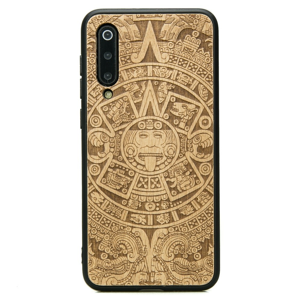 Xiaomi Mi 9 SE Aztec Calendar Anigre Wood Case (1)
