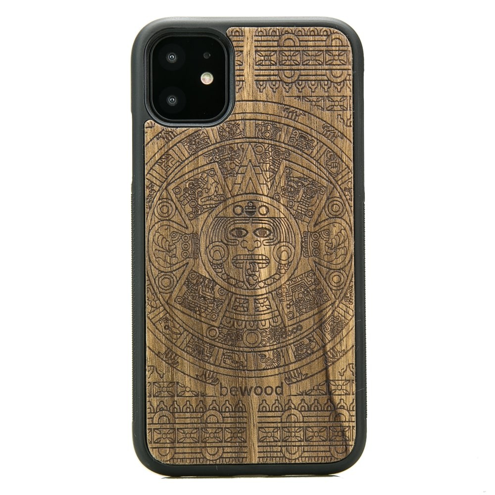 Drewniane Etui na iPhone 11 KALENDARZ AZTECKI LIMBA (1)