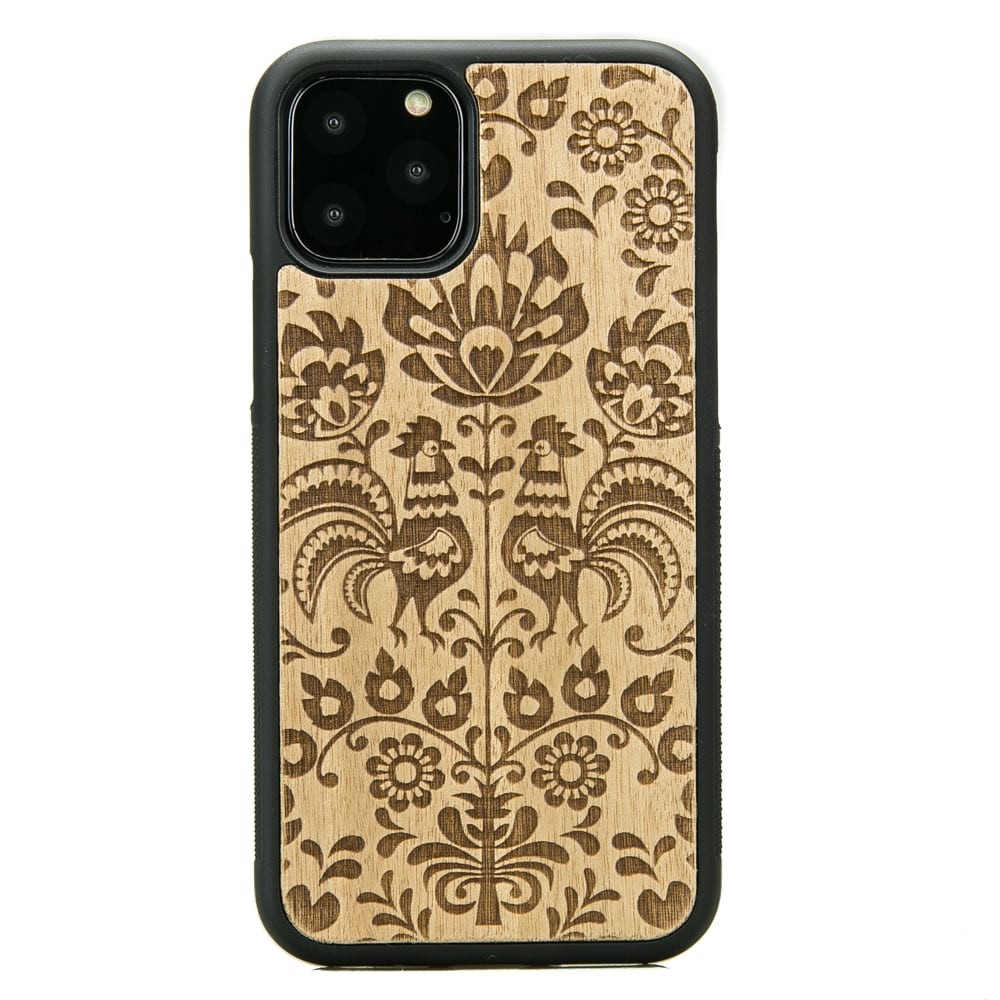 Drewniane Etui na iPhone 11 PRO POLSKI FOLK ANIEGRE (1)