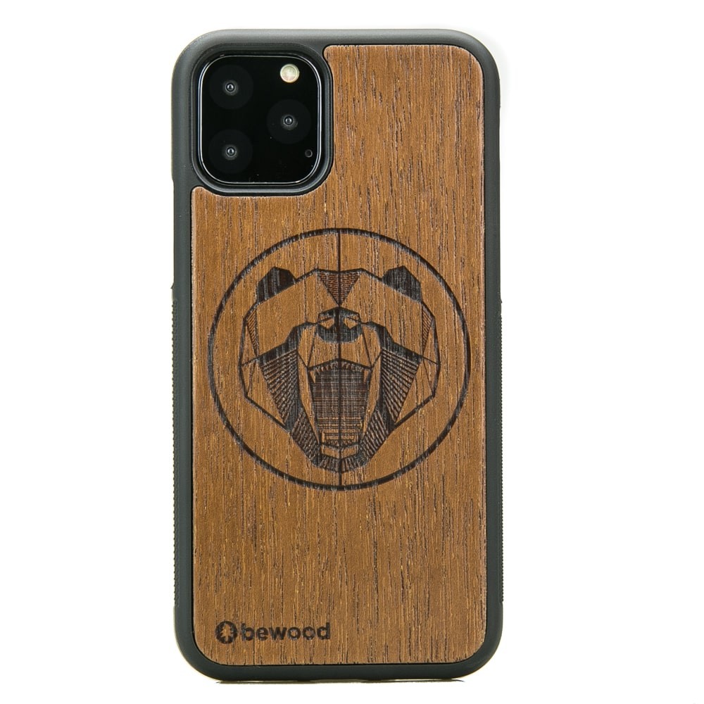Drewniane Etui na iPhone 11 PRO NIEDŹWIEDŹ MERBAU (1)