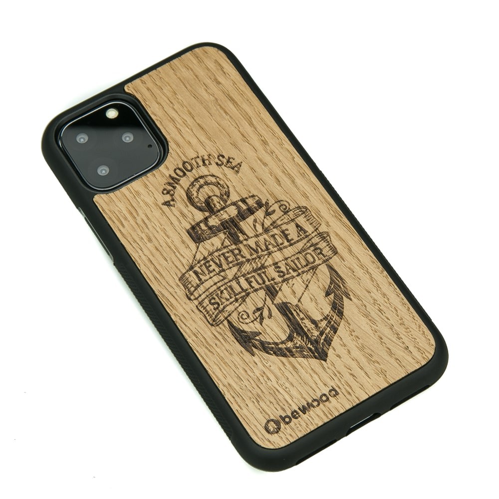 Drewniane Etui na iPhone 11 PRO KOTWICA DĄB (2)