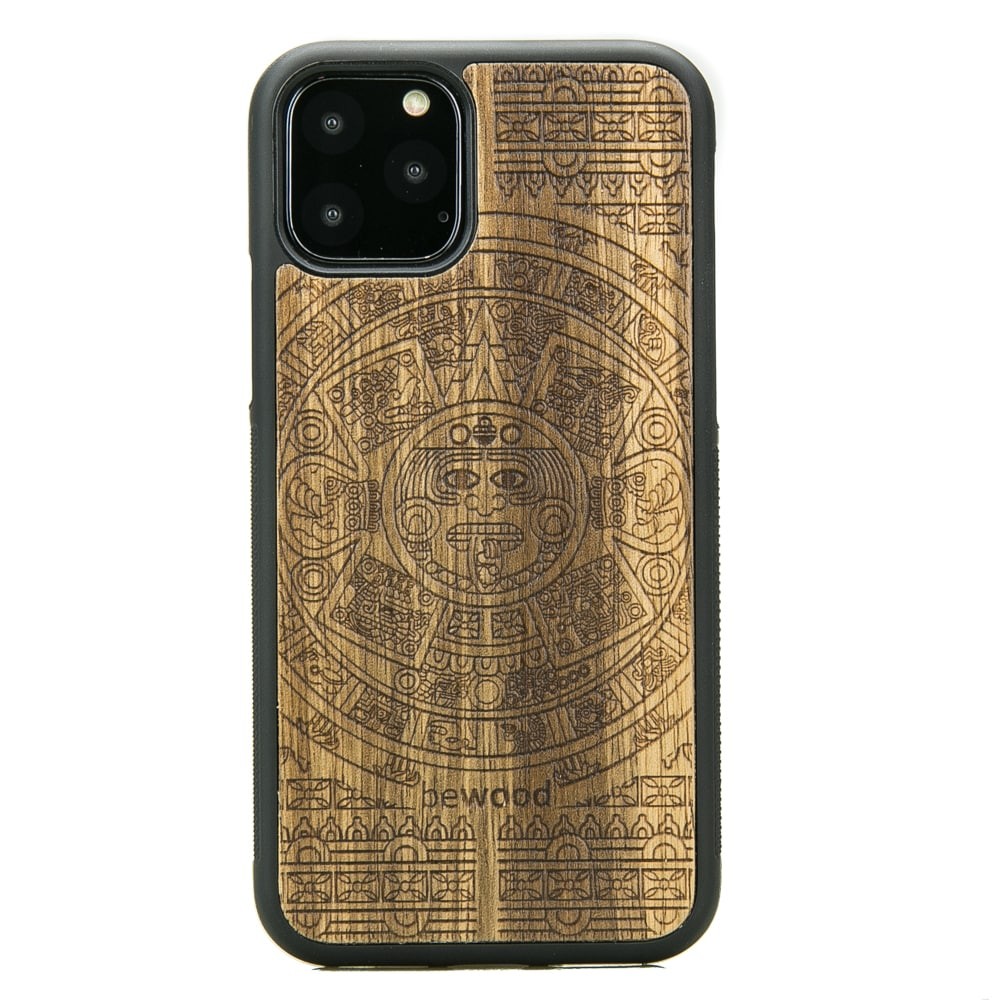 Drewniane Etui na iPhone 11 PRO KALENDARZ AZTECKI LIMBA (1)