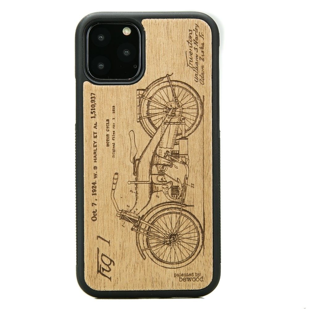 Drewniane Etui na iPhone 11 PRO HARLEY PATENT ANIEGRE (1)
