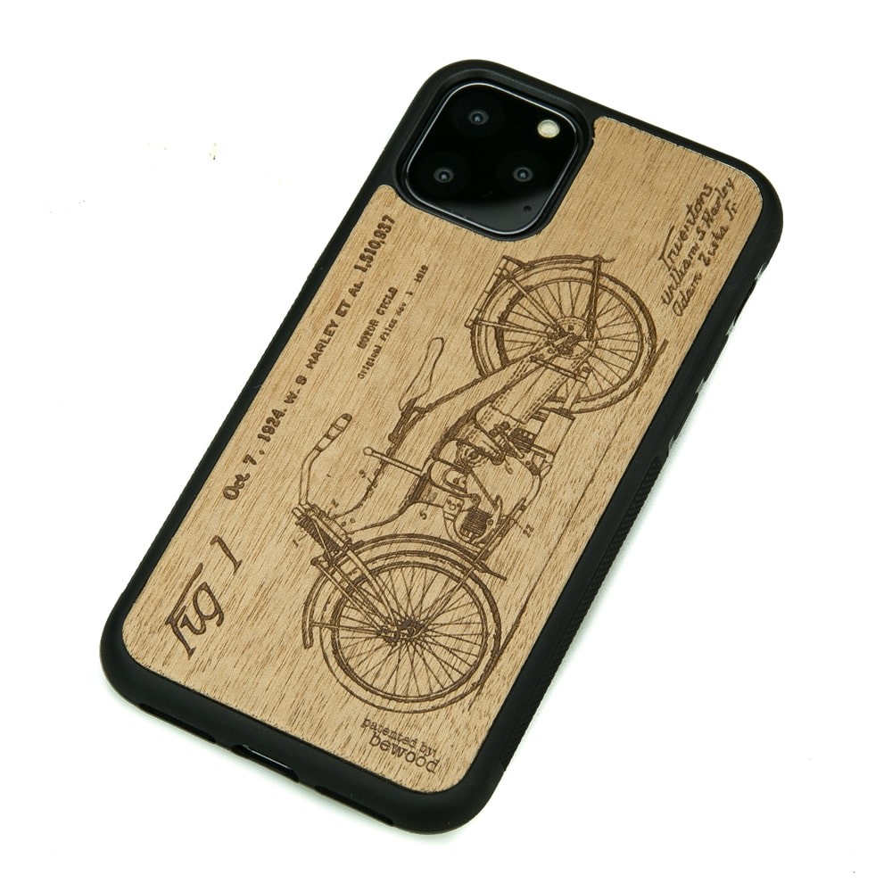Drewniane Etui na iPhone 11 PRO HARLEY PATENT ANIEGRE (2)