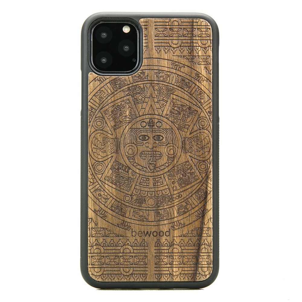 iPhone 11 PRO MAX Aztec Calendar Limba Wood Case (1)