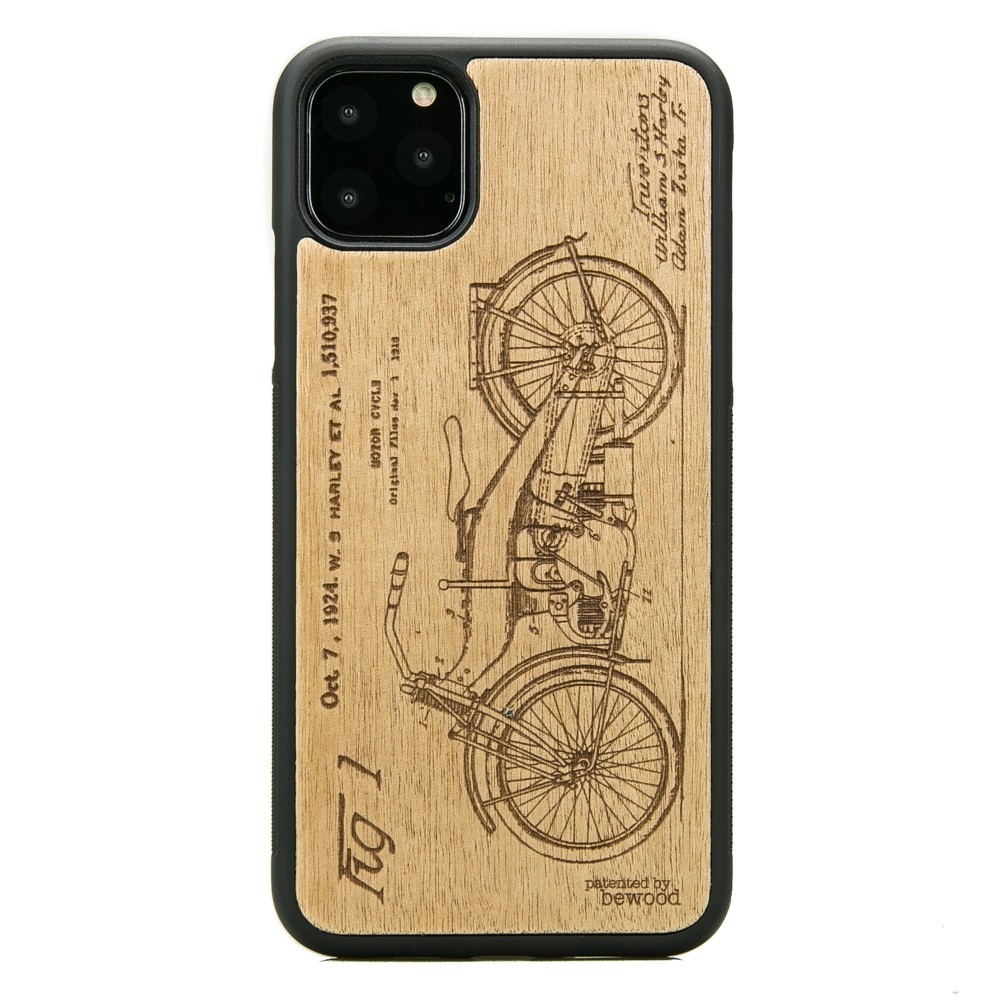 Drewniane Etui na iPhone 11 PRO MAX HARLEY PATENT ANIEGRE (1)