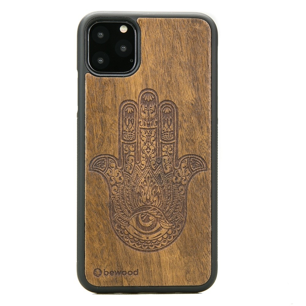 Drewniane Etui na iPhone 11 PRO MAX HAMSA IMBUIA (1)