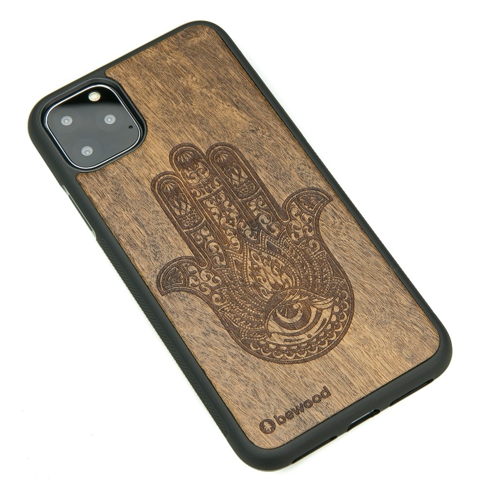 Drewniane Etui na iPhone 11 PRO MAX HAMSA IMBUIA (2)