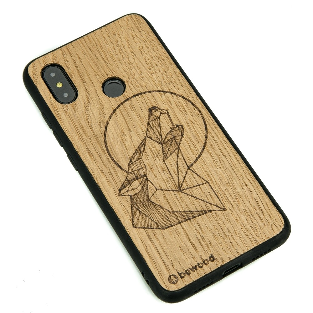 Drewniane Etui Xiaomi Mi 8 WILK DĄB (2)